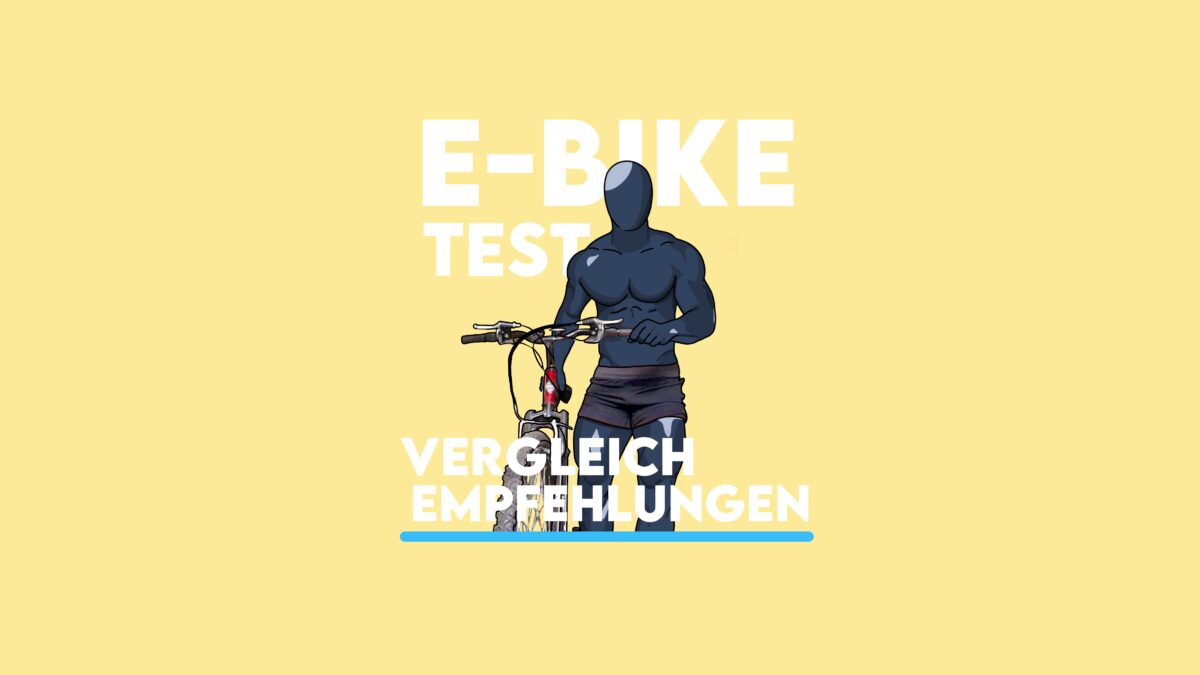 Darstellung eines Menschen der ein E-Bike testet