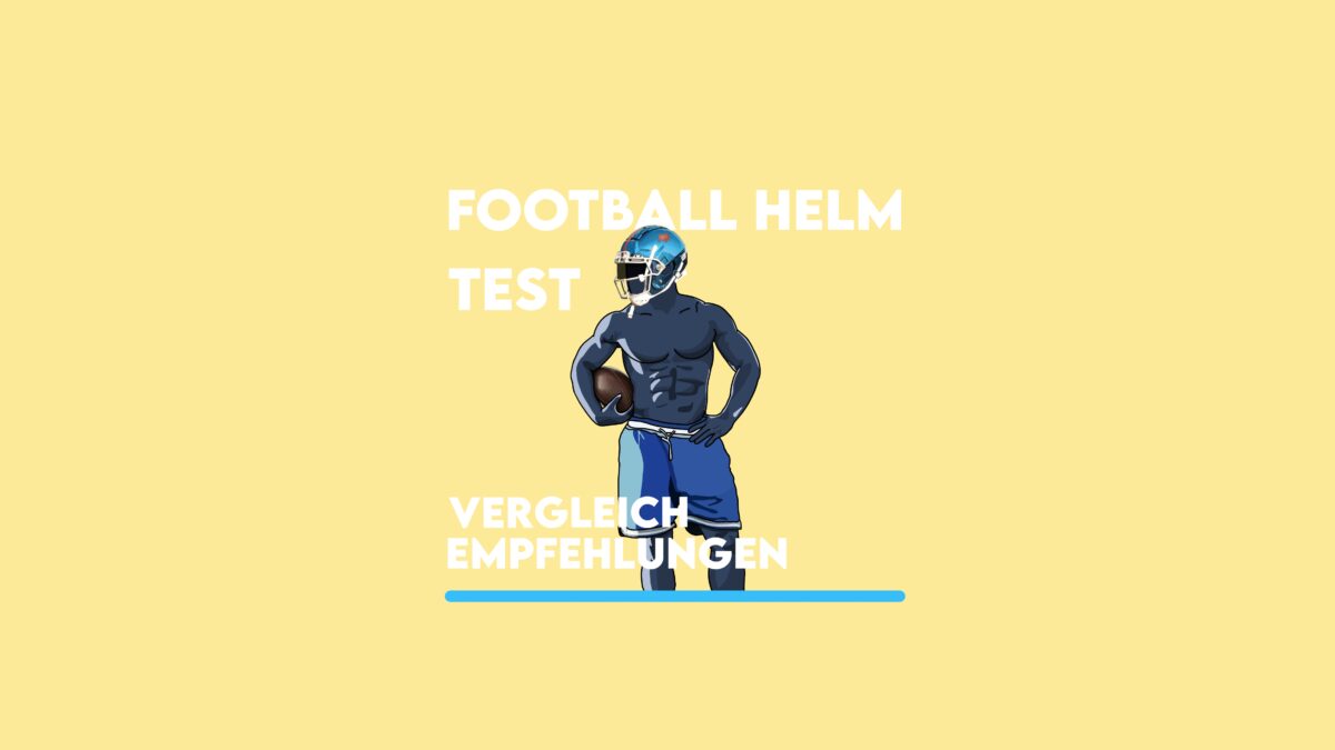 Darstellung eines Menschen der einen American Football Helm testet