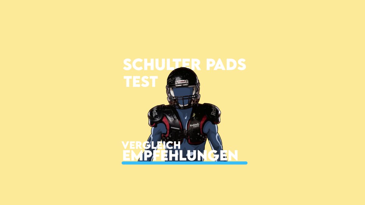 Darstellung einer Person die American Football Schulter Pads testet