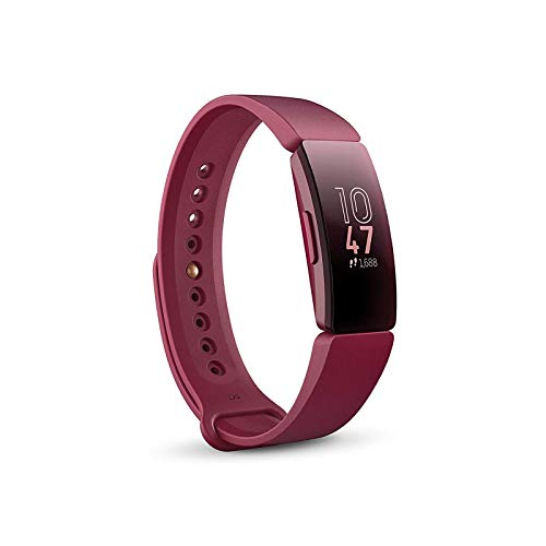 Fitbit Inspire Gesundheits- & Fitness Tracker mit automatischer Trainings Erkennung, 5 Tage Akkulaufzeit, Schlaf- & Schwimm-Tracking, Sangria