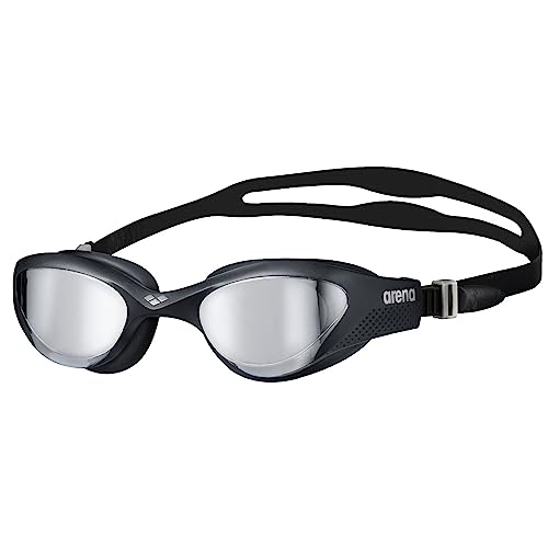 Arena Unisex – Erwachsene Schwimmbrille The One Mirror, Silver-Black-Black, TU