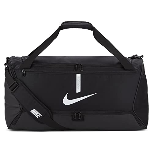 Nike Unisex Academy Team Duffel Bag, Black/Black/White, One Size