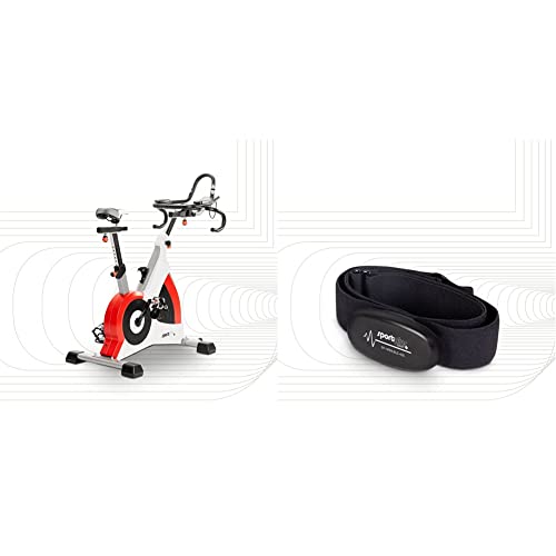 SportPlus Speedracer, TÜV-geprüft, Indoor Cycling Bike in Studioqualität, 50 Widerstandsstufen, Triathlonlenker & Rennsattel, Ergometer bis 500 Watt, Benutzergewicht bis 150 kg, SP-SRP-3000