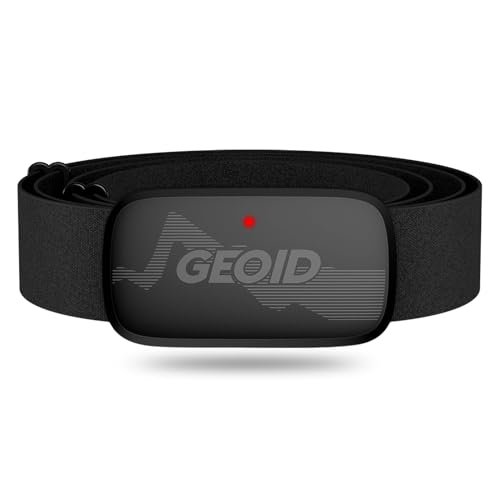 GEOID HS500 Herzfrequenzmesser, Brustgurt, Herzfrequenzmesser, Brustgurt Bluetooth 4.2/ANT+, IP67 Wasserdicht Herzfrequenzsensor