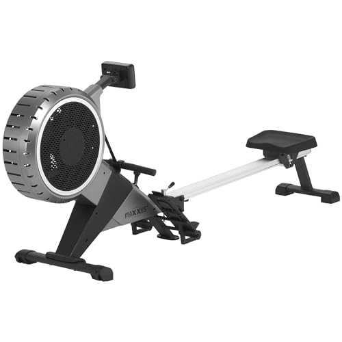 MAXXUS Rudergerät 7.4 - Klappbar, Verstellbar, Magnetbremssystem, Luftwiderstand, 8 Stufen, 120 kg, LCD, Kugelgelagerter Rudersitz, Ergonomisch - Rudermaschine, Ruderzugmaschine, Rower für Zuhause