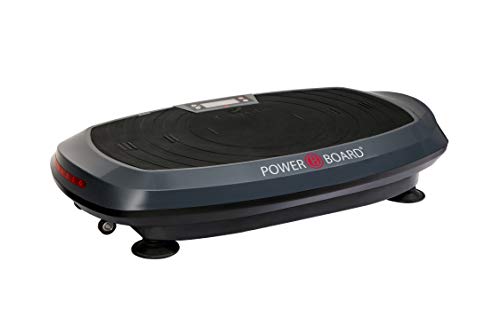 Vibrationsplatte Casada PowerBoard 3.0 mit Automatikprogrammen in schwarz-grau – für Fitnessübungen, Muskelentspannung und Anregung von Stoffwechsel, Fettverbrennung & Durchblutung