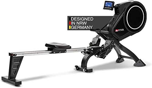 AsVIVA RA14_E Rudergerät Electronic Magnetic Rower mit Magnetbremssystem I Rudermaschine mit Fitnesscomputer & Pulsgurt I Trainingsgerät mit Take-to-Carry-System