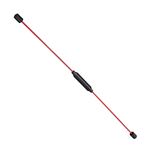 Relaxdays Unisex Relaxdays Swingstick Fitness Schwingstab f r Vibrationstraining Tiefenmuskulatur flexibel Fibe, rot, 1 Stück EU