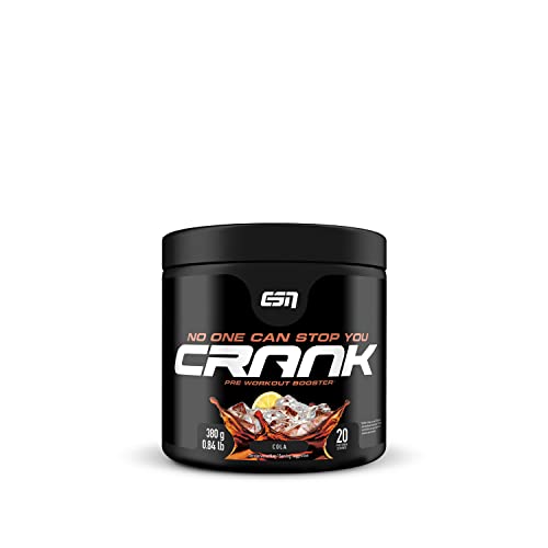 ESN Crank, Cola, 380g, kompletter Pre Workout Booster Pulver