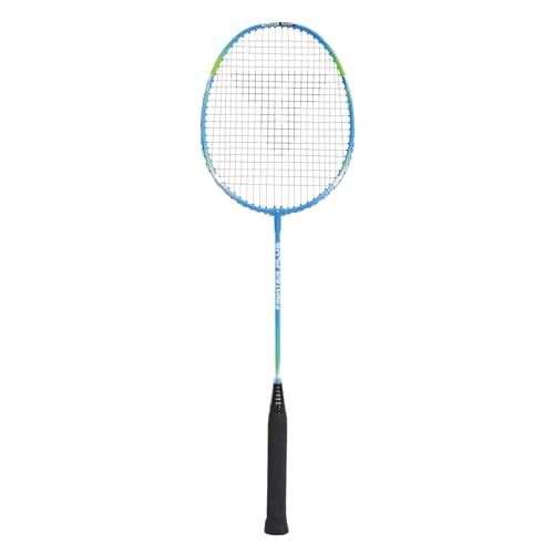 Talbot-Torro® Badmintonschläger Fighter Plus, Federballschläger mit Airflex Griffsystem und Powerwave Rahmenprofil für bessere Ballbeschleunigung, Farbe: Blau-Grün, 429808