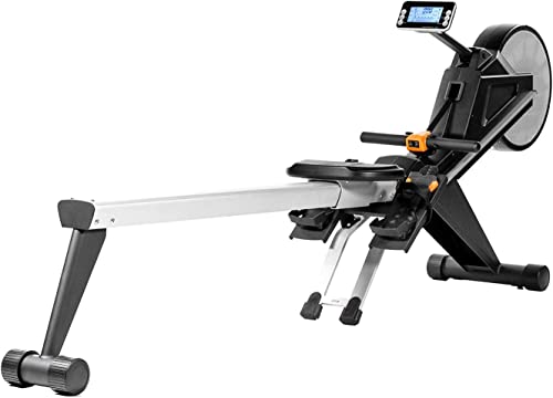 AsVIVA RA10 Rudergerät Magnet Rower mit Magnetbremssystem & Luftwiderstand I Rudermaschine inkl. Pulsgurt I Ausdauertraining I Trainingsgerät mit Klapp- & Rollensystem