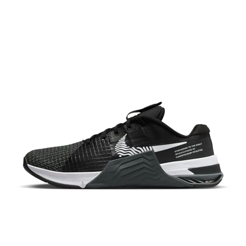 Nike Herren Metcon 8 Sneaker, Black/White-DK Smoke Grey-Smoke Grey, 45 EU