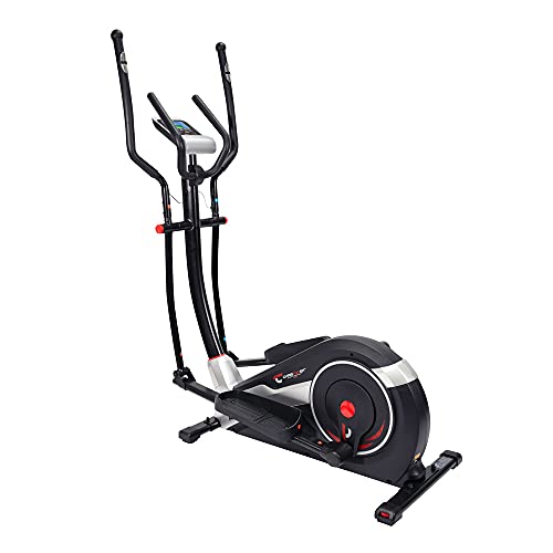 Christopeit Sport Ergometer AX 7000 Schwarz – Ellipsentrainer - 24-stufiger Tritt-Widerstand - 8kg Magnet-Bremssystem