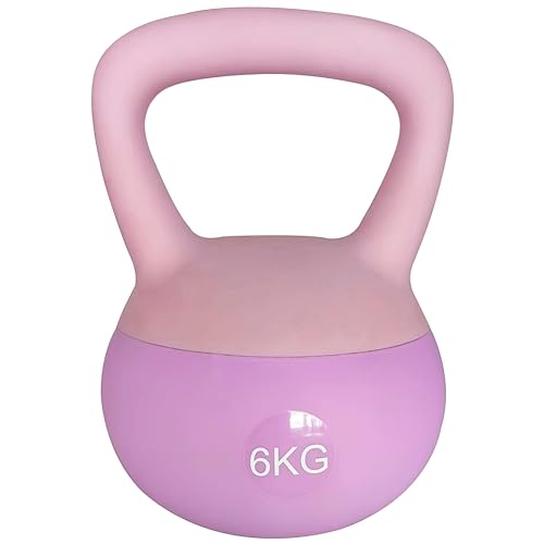 ZhaoCo Soft Kettlebell Iron Sand, Kugelhantel 6kg Stoßsichere Gewichte Freundlich für Boden und Benutzer, Schwunghantel Kugelgewicht Geeignet für Anfänger Hause Kettlebell Training