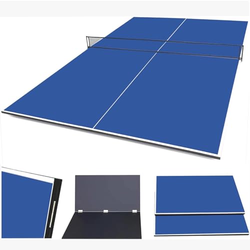 HLC Faltbar Tischtennistisch Tischtennisplatte Top klappbar Indoor inklusive Netz 9ft 274 * 152 * 1.5 cm Ergänzung zu Billiardtisch blau