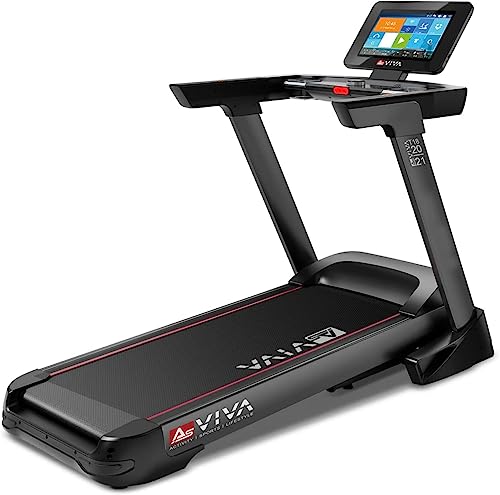 AsVIVA T18 Profi Laufband | Hochwertiger Heimtrainer mit integriertem Lautsprecher | Steigung bis 15% | Android-Computer | Max. Gewichtsbelastung 150 kg | Designed in Germany