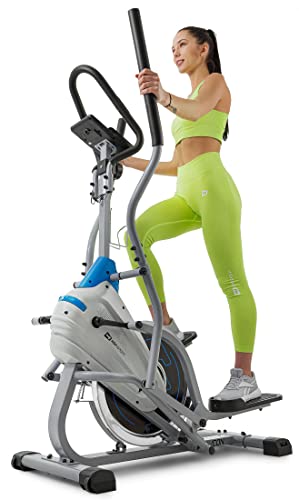 Hop-Sport Cross Stepper für zuhause HS-400B Icon - 2-in-1 Crosstrainer und Stepper mit Trainingscomputer - innovatives Trainingsgerät verbindet das Stepper- und Crosstrainer-Training