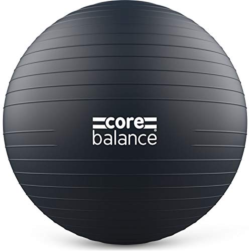 Core Balance, berstsicherer Gymnastikball - für Fitness Yoga Schwangerschaft - 55cm 65cm 75cm 85cm - inkl. Luftpumpe