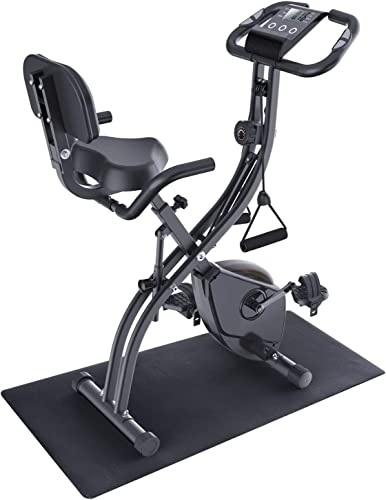 Sportneer Heimtrainer Fahrrad Klappbar für Zuhause - Ergometer Heimtrainer mit 16 Magnetische Widerstandsstufen, Hometrainer Fahrrad, Pulssensor