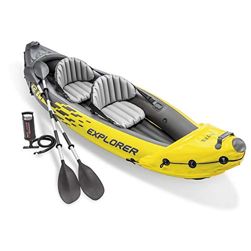 INTEX Canoë Explorer K2 Kayak pour Deux Personnes avec Rames + Pompe