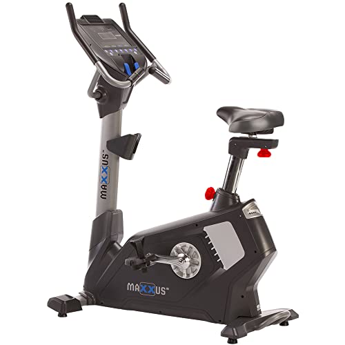 MAXXUS Ergometer 90 PRO - Magnetbremssystem, 150 kg, 12 Traningsprogramme, 20 Stufen, 15 kg Schwungmasse, LED Display, Tablethalterung, Flaschenhalter - Heimtrainer Fahrrad, Hometrainer, Fitness Bike