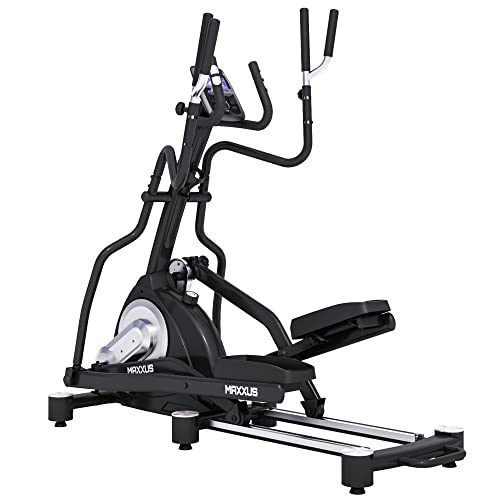 MAXXUS Crosstrainer CX 7.5 - Verstellbar, 25 kg Schwungmasse, 12 Programme, 16 Widerstandsstufen, Magnetbremssystem, 160kg, Flaschenhalter, Handpulssensoren - Ellipsentrainer, Heimtrainer für Zuhause