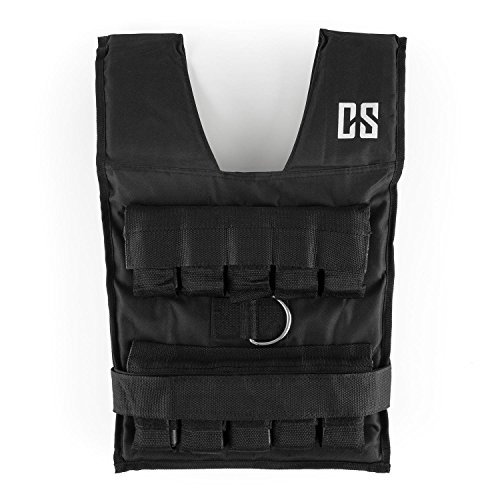 Capital Sports Monstervest Gewichtsweste - Weight Vest für Kraft- & Ausdauer-Training, verstellbare Trainingsweste, herausnehmbare Metall-Gewichte, 20 kg, schwarz