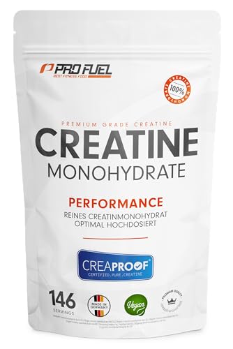 CREAPROOF® Creatin Monohydrat 500g - Creatin mit höchster Reinheit - durch unabhängige Laboranalyse bestätigt - Kreatin-Monohydrat frei von Schwermetallen oder Schadstoffen - Premium Kreatin Pulver