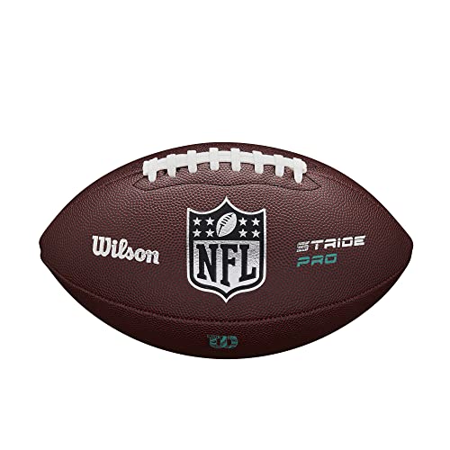 Wilson American Football NFL Stride Pro Eco, Gen Green, Mischleder, Offizielle Größe, Braun