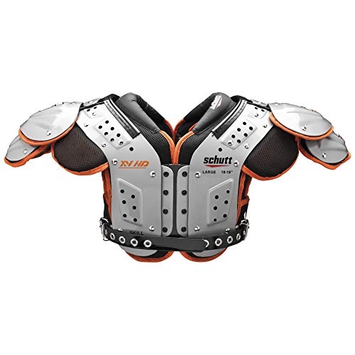 Schutt Sports Varsity XV HD Skill Schulterpolster, Herren, Silver/Black/orange