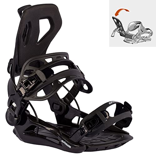 Airtracks Snowboardbindung Master Pro FASTEC™ System - Snowboard Bindung - Schwarz - Größen M L XL (M - schwarz (38-42))