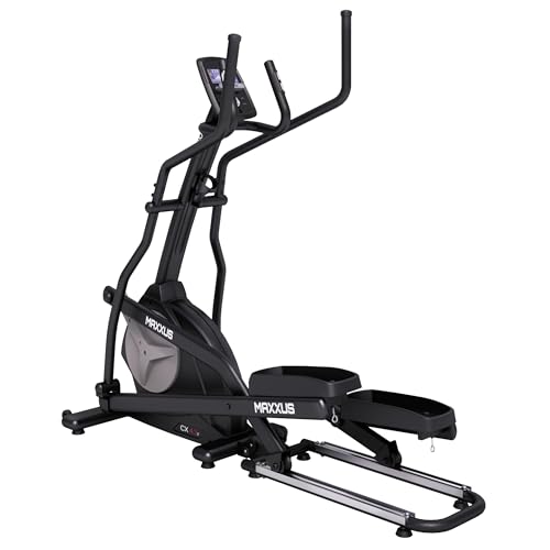 MAXXUS Crosstrainer CX 4.3f - Klappbar, Für Zuhause, mit Magnetbremssystem, LCD Display, Pulsmesser, 24 kg Schwungmasse, 16 Widerstandsstufen, 12 Programme - Ellipsentrainer, Elliptischer Heimtrainer