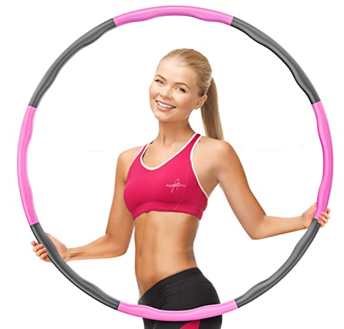 AthleticPro - DAS ORIGINAL - Hula Hoop Reifen Erwachsene [0.75-1kg] - Steckbarer Hulahuppreif zum Abnehmen [6-8 Teile] - Fitness, inkl. Springseil