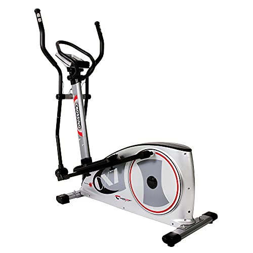 Christopeit Sport Crosstrainer-Ergometer CX 7 – Ellipsentrainer, 24-stufiger Widerstand, Pulsmessung, Magnet-Bremssystem