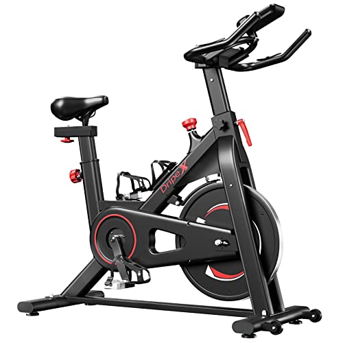 Dripex Heimtrainers Fahrradmit Magnetischem Widerstand, Indoor Fitnessbike Mit Herzfrequenzmonitor & LCD Monitor, 8KG Schwere Schwungrad,Stille Stationäre Fahrräder für zu Hause,Max. 330 LBS