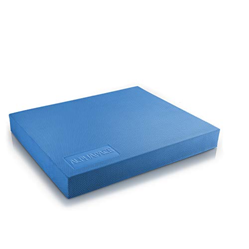 ALPHAPACE Balance Pad 40x33x6cm in Blau inkl. gratis Übungsposter - Innovatives Balance-Kissen für optimales Ganzkörpertraining - Zur Steigerung von Koordination, Gleichgewicht & Kräftigung