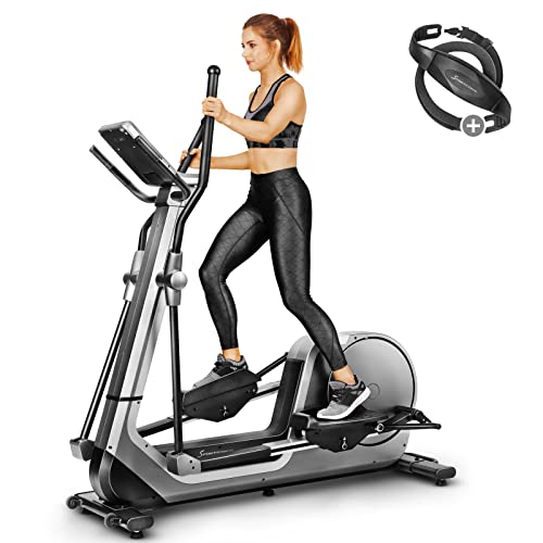 Sportstech Premium Crosstrainer für Zuhause | Deutsches Qualitätsunternehmen | Android Konsole + Video Events & Multiplayer-App | Home Ellipsen Trainer 24kg Masse | Pulsgurt inklusive | LCX800