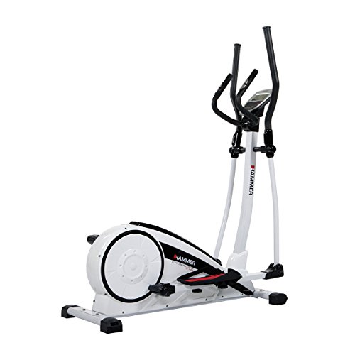 Hammer Crosstrainer Crosslife - Cardiotraining für Zuhause - LCD-Display - Push & Turn-Drehknopf - Elektronisches Magnetbremssystem - Heimtrainer - Ergometer - 18 kg Schwungmasse