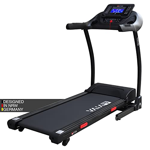 AsVIVA T16 Laufband BT Cardio I Hochwertiger Heimtrainer I Einstellbare Steigung bis zu 15% I 6-Zonen Dämpfungstechnologie I 3,5 PS Elektromotor I Ausdauertraining I Max. Gewichtsbelastung 120 kg