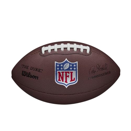 Wilson American Football NFL DUKE REPLICA, Mischleder, Offizielle Größe, Braun, WTF1825XBBRS