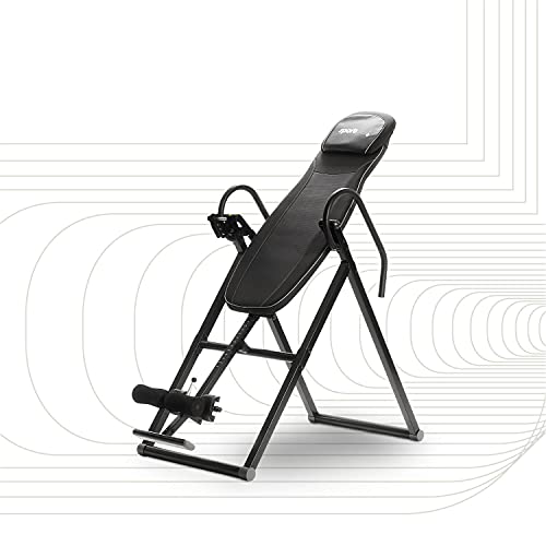 SportPlus Inversionsbank für zuhause, klappbarer Schwerkrafttrainer, Inversion Table mit 4 Inversionswinkel, Streckbank zur Entlastung der Wirbelsäule, Rückenstrecker mit Nutzergewicht bis 135 kg