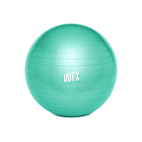 #DoYourFitness Gymnastikball mit Anti-Burst-System | Vielseitiges Allroundtalent für effektives Fitnesstraining und eine gesunde Sitzhaltung | Ideal für Zuhause oder das Büro [Türkis- 55 cm]