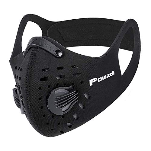 Powzdi Sport Maske Widerstand Atematmung Sauerstoff mit Ventil fürs Training trainingsmaske für Motorrad Radsport Outdoor aktivitäten