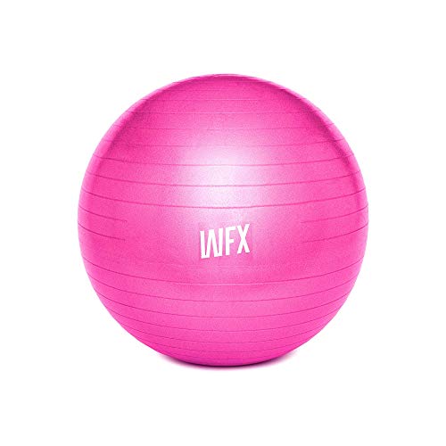 #DoYourFitness Gymnastikball mit Anti-Burst-System | Vielseitiges Allroundtalent für effektives Fitnesstraining und eine gesunde Sitzhaltung | Ideal für Zuhause oder das Büro [Pink- 55 cm]