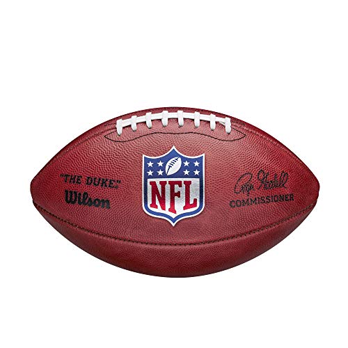 Wilson American Football NFL The Duke, Offizielle NFL-Größe, Horween-Leder, braun