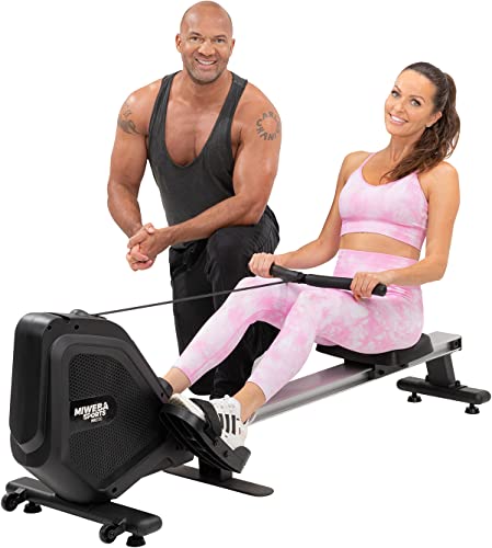 Miweba Sports Rudergerät MR200 | Rudermaschine klappbar - Fitnessgerät - Magnetbremse - 8 Widerstandsstufen - Heimtrainer - Krafttraining - Rudergeräte für Zuhause - Sportgerät - Rowing Machine