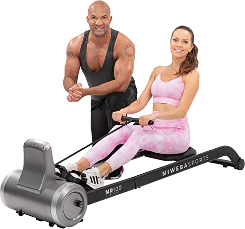 Miweba Sports Rudergerät MR100 | Rudermaschine klappbar - Fitnessgerät - Magnetbremse - 6 Widerstandsstufen - Heimtrainer - Krafttraining - Rudergeräte für Zuhause - Rowing Machine