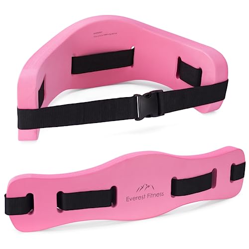EVEREST FITNESS Schwimmgürtel in Pink - Aqua Jogging Gürtel - Schwimmgurt Erwachsene - Aquafitness Zubehör - Aquajogging Belt für Damen und Herren - bis 100 kg