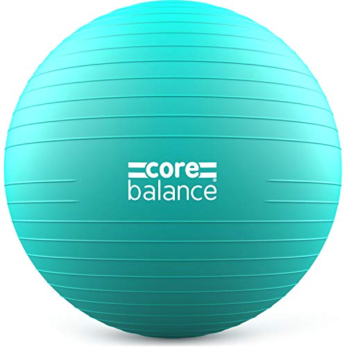 Core Balance, berstsicherer Gymnastikball - für Fitness Yoga Schwangerschaft - 55cm 65cm 75cm 85cm - inkl. Luftpumpe