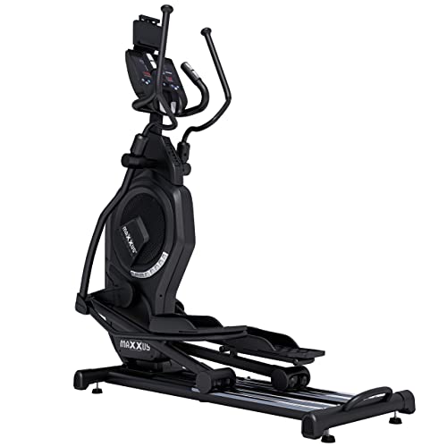 MAXXUS Crosstrainer CX 9.1-29 kg Schwungmasse, Magnetbremse+Luftwiderstand, 150 kg, Pulsmessung, Bluetooth, LCD Display, USB, Tablet Halterung - Ellipsentrainer, Heimtrainer, Hometrainer für Zuhause